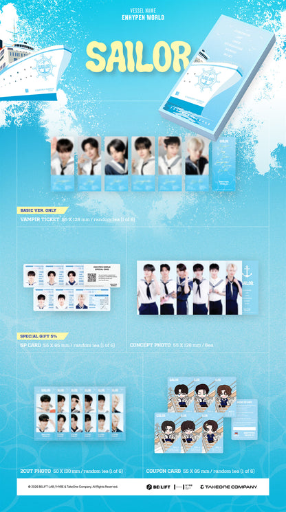 (PRE-ORDER) ENHYPEN - WORLD COUPON CARD COLLECTION (SAILOR BASIC VER.)