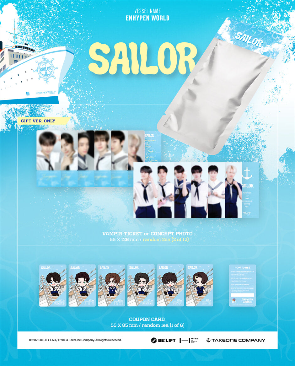 (PRE-ORDER) ENHYPEN - WORLD COUPON CARD COLLECTION (SAILOR GIFT VER.)