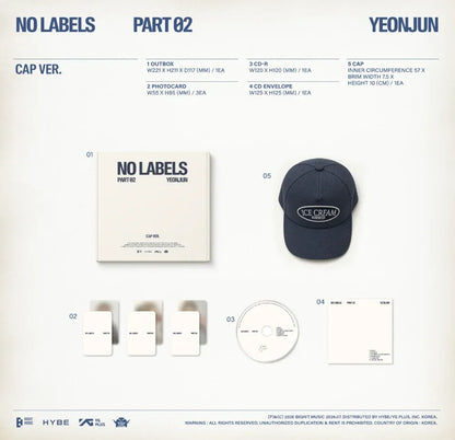 (PRÉCOMMANDE) YEONJUN (TXT) - NO LABELS: PARTIE 02 (VERSION CAP)