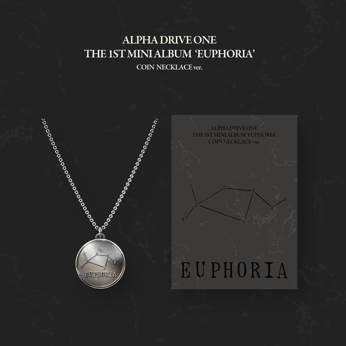ALPHA DRIVE ONE - THE 1ST MINI ALBUM [EUPHORIA] COIN NECKLACE VER. (LIMITED EDITION) - LightUpK