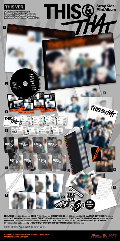 (PRE-ORDER) STRAY KIDS - THIS & THAT (2 VERSIONS) RANDOM