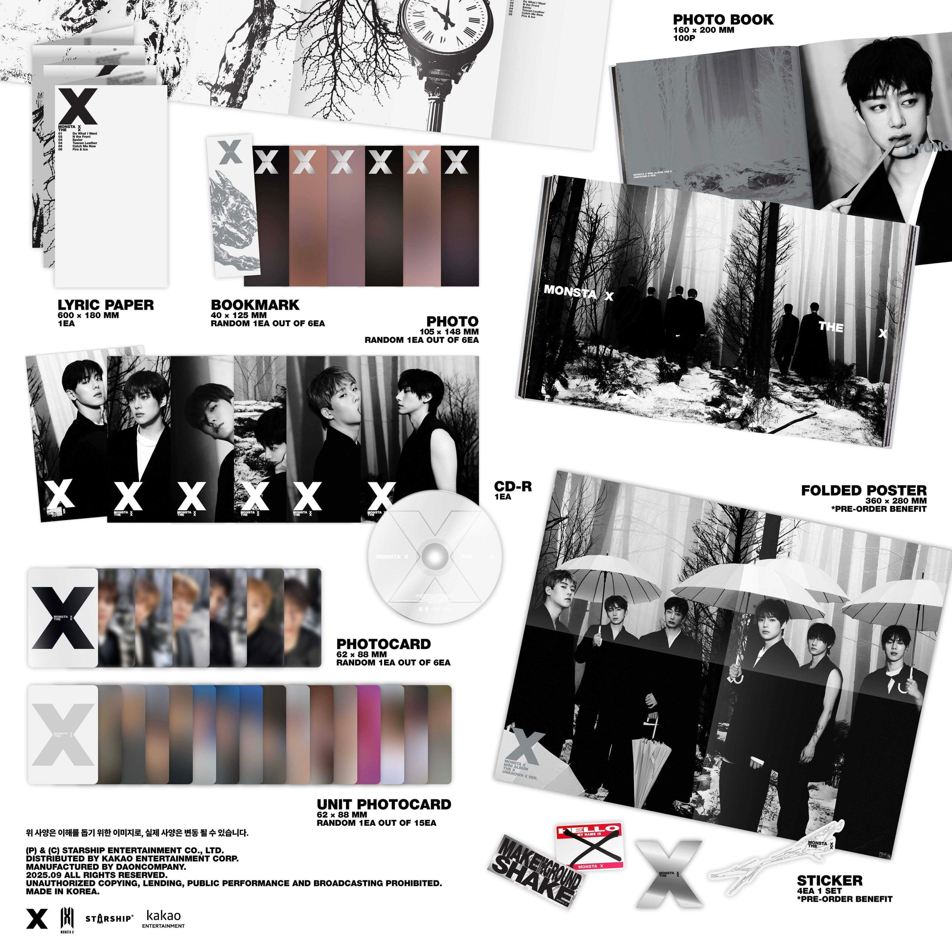 (PRE-ORDER) MONSTA X - THE X (4 VERSIONS) RANDOM - LightUpK