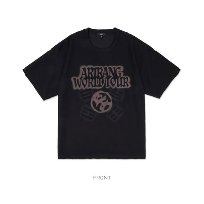 (PRE-ORDER) BTS - S/S TOUR T-SHIRT (Black) (4 SIZES) - LightUpK