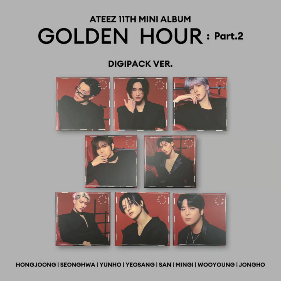 ATEEZ - GOLDEN HOUR : PART 2 DIGIPACK (8 VERSIONS) - LightUpK