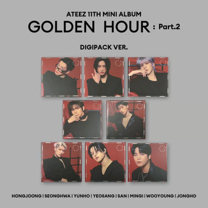 ATEEZ - GOLDEN HOUR : PART 2 DIGIPACK (8 VERSIONS) - LightUpK