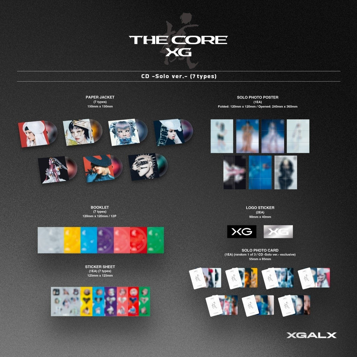 (PRE-ORDER) XG - 1ST FULL ALBUM [THE CORE - 核] (SOLO VER.) (7 VERSIONS)