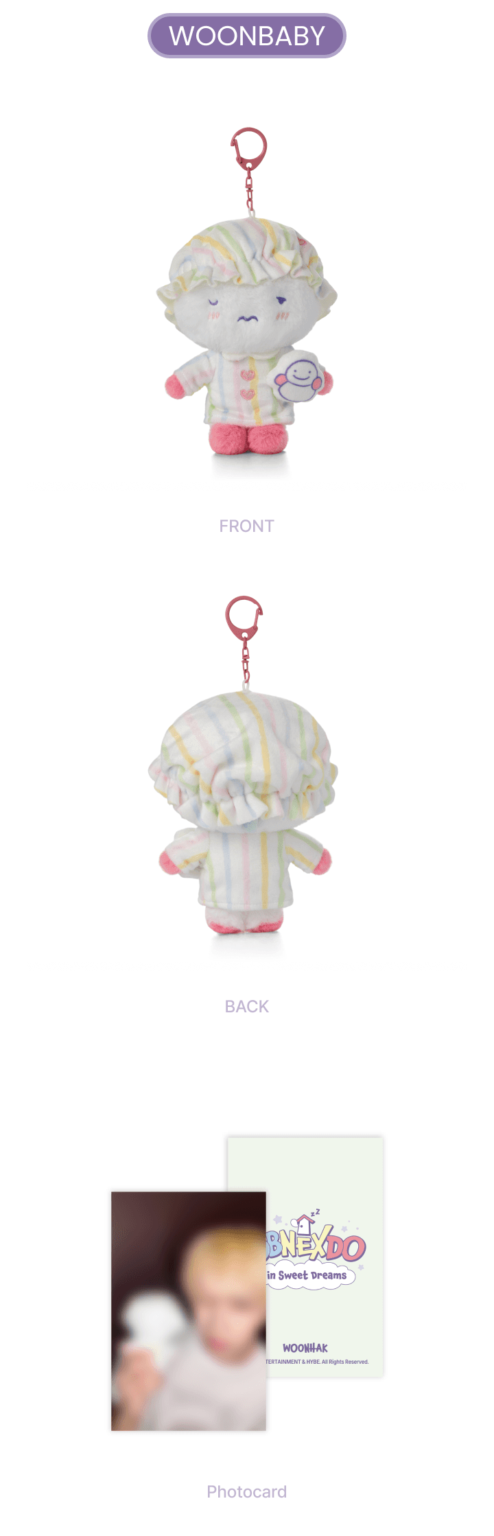 (PRE-ORDER) BOYNEXTDOOR - BBNEXDO PLUSH KEYRING - BBNEXDO IN SWEET DREAMS MD (6 VERSIONS)