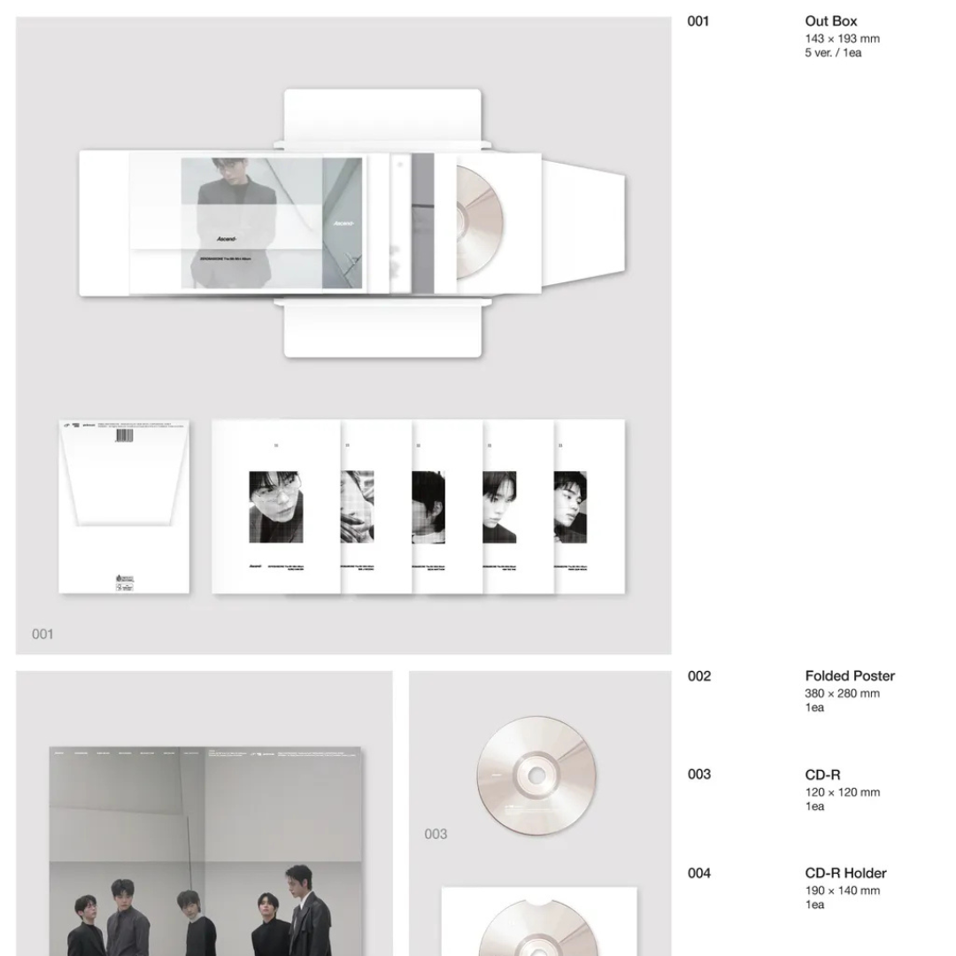(PRE-ORDER) ZEROBASEONE - THE 6TH MINI ALBUM [ASCEND-] 11 VER. (5 VERSIONS) RANDOM - LightUpK