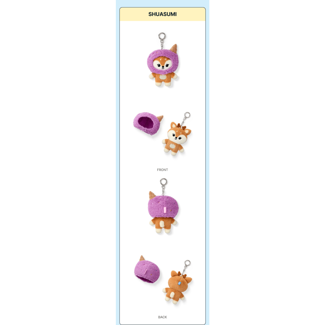 (PRE-ORDER) SEVENTEEN - ICE CREAM WITH MINITEEN CHARACTER POP UP OFFICIAL MD PLUSH KEYRING (13 VERSIONS)
