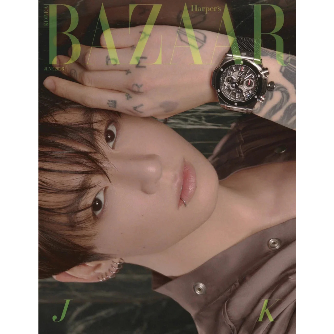 (PRE-ORDER) BAZAAR 6. 2026 ISSUE (COVER: BTS JUNGKOOK) (6 VERSIONS) - LightUpK