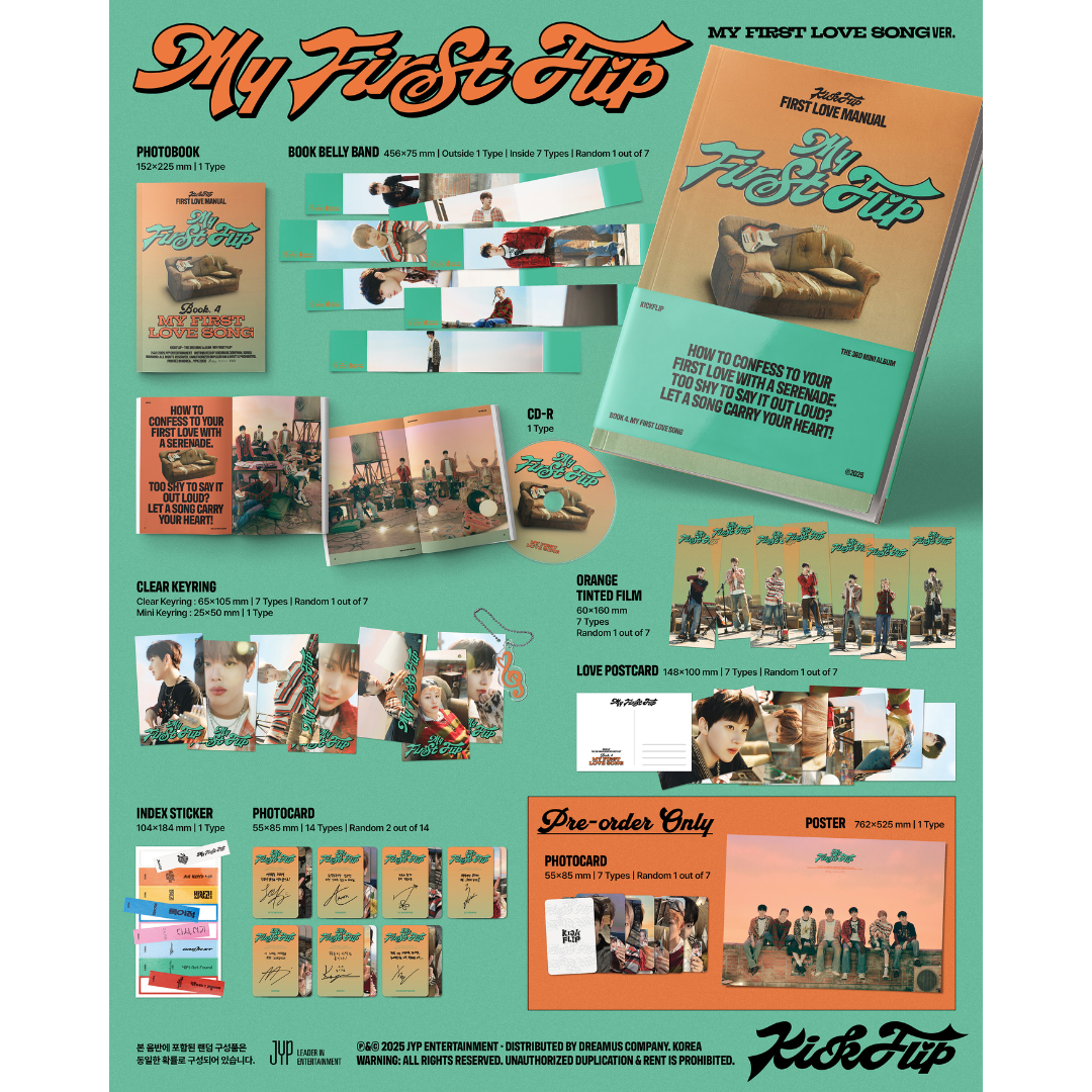 KICKFLIP - 3RD MINI ALBUM [MY FIRST FLIP] (3 VERSIONS) - LightUpK