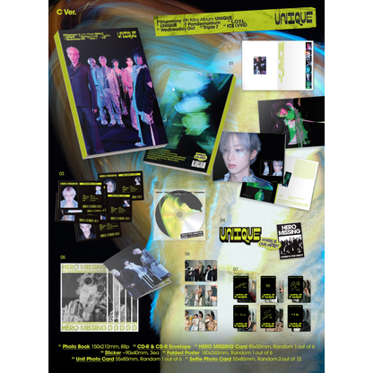 (PRE-ORDER) P1HARMONY - UNIQUE (3 VERSIONS) RANDOM - LightUpK