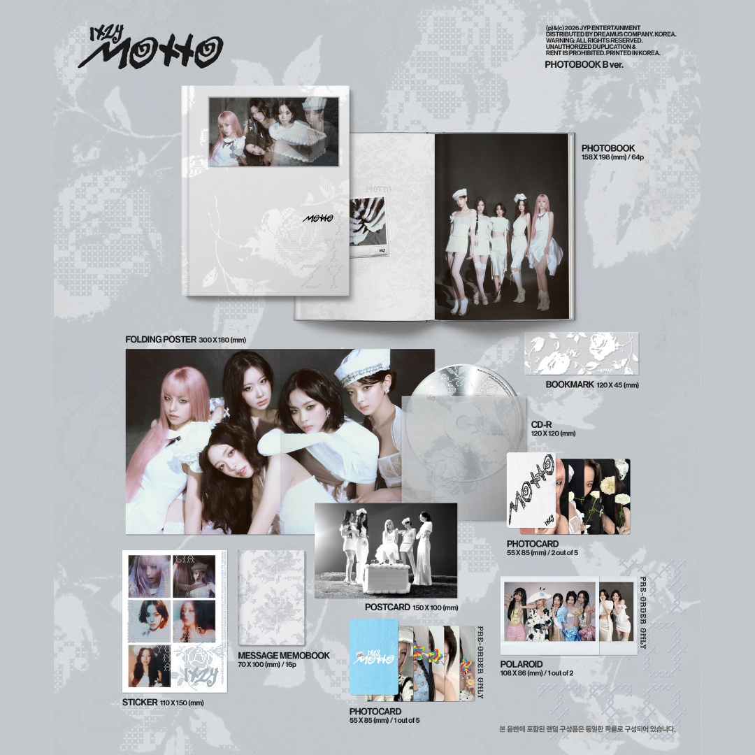 (PRE-ORDER) ITZY - [MOTTO] PHOTOBOOK VER. (3 VERSIONS) RANDOM - LightUpK