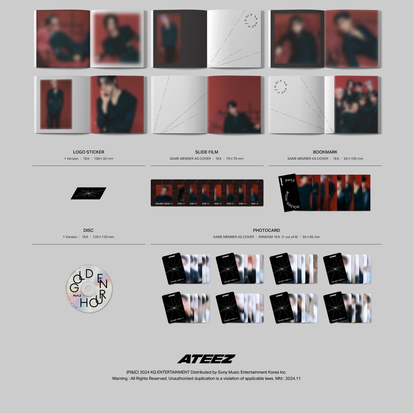 ATEEZ - GOLDEN HOUR : PART 2 DIGIPACK (8 VERSIONS)