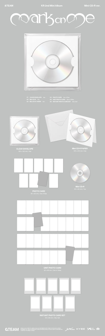 (PRE-ORDER) &TEAM - KR 2ND MINI ALBUM [MARK ON ME] MINI CD-R VER.