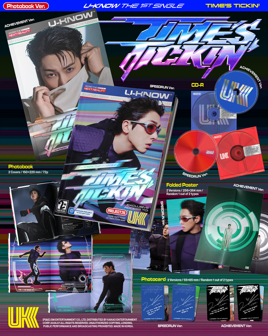 (PRE-ORDER) U-KNOW YOONHO - 1ST SINGLE ALBUM [TIME'S TICKIN'] (2 VERSIONS) RANDOM