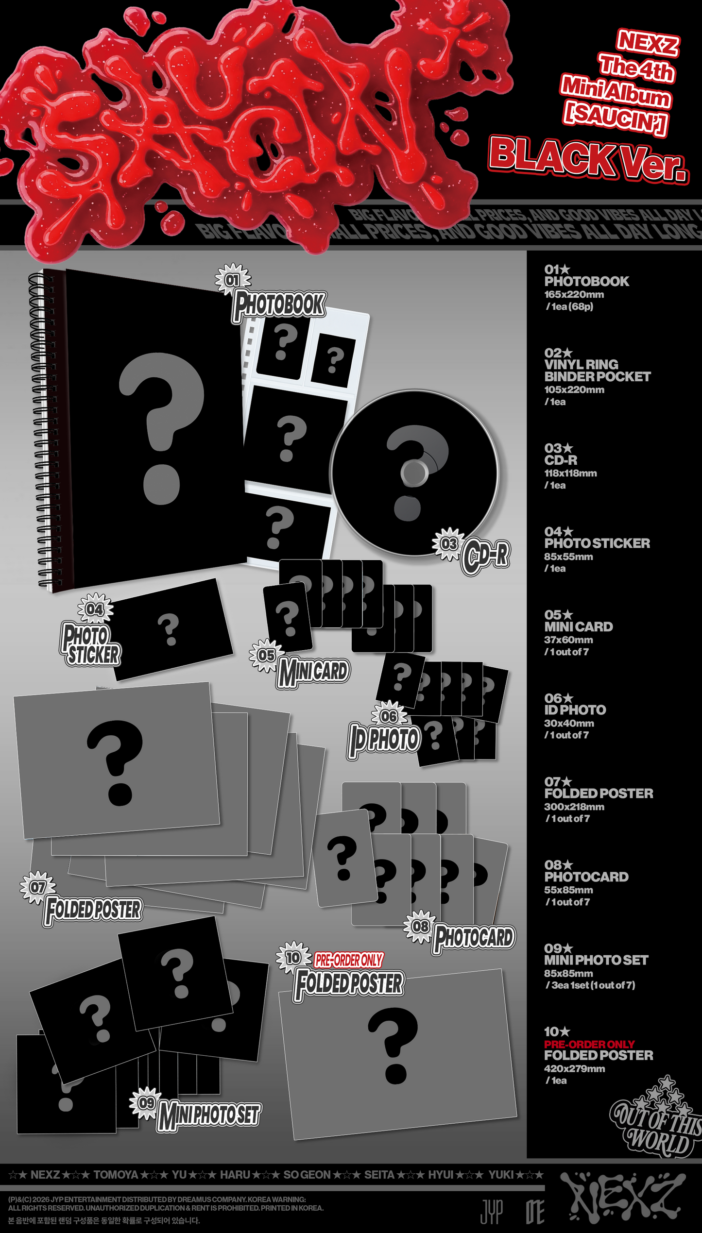 (PRE-ORDER) NEXZ - 4TH MINI ALBUM [SAUCIN'] (2 VERSIONS) RANDOM