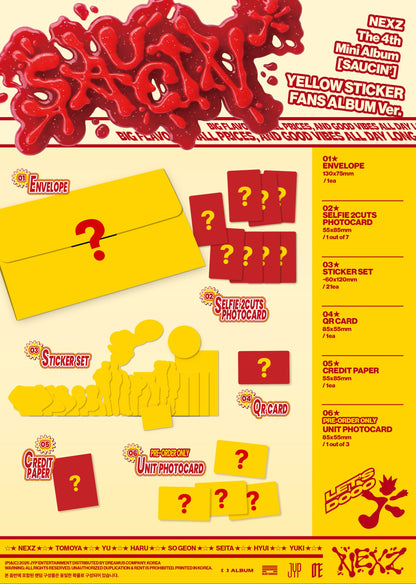 (PRE-ORDER) NEXZ - 4TH MINI ALBUM [SAUCIN'] STICKER FANS ALBUM VER. (2 VERSIONS) RANDOM