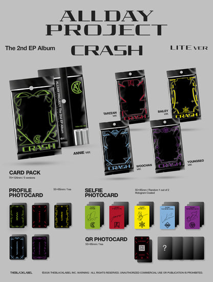 (PRE-ORDER) ALLDAY PROJECT - THE 2ND EP ALBUM [CRASH] LITE VER. (5 VERSIONS) RANDOM