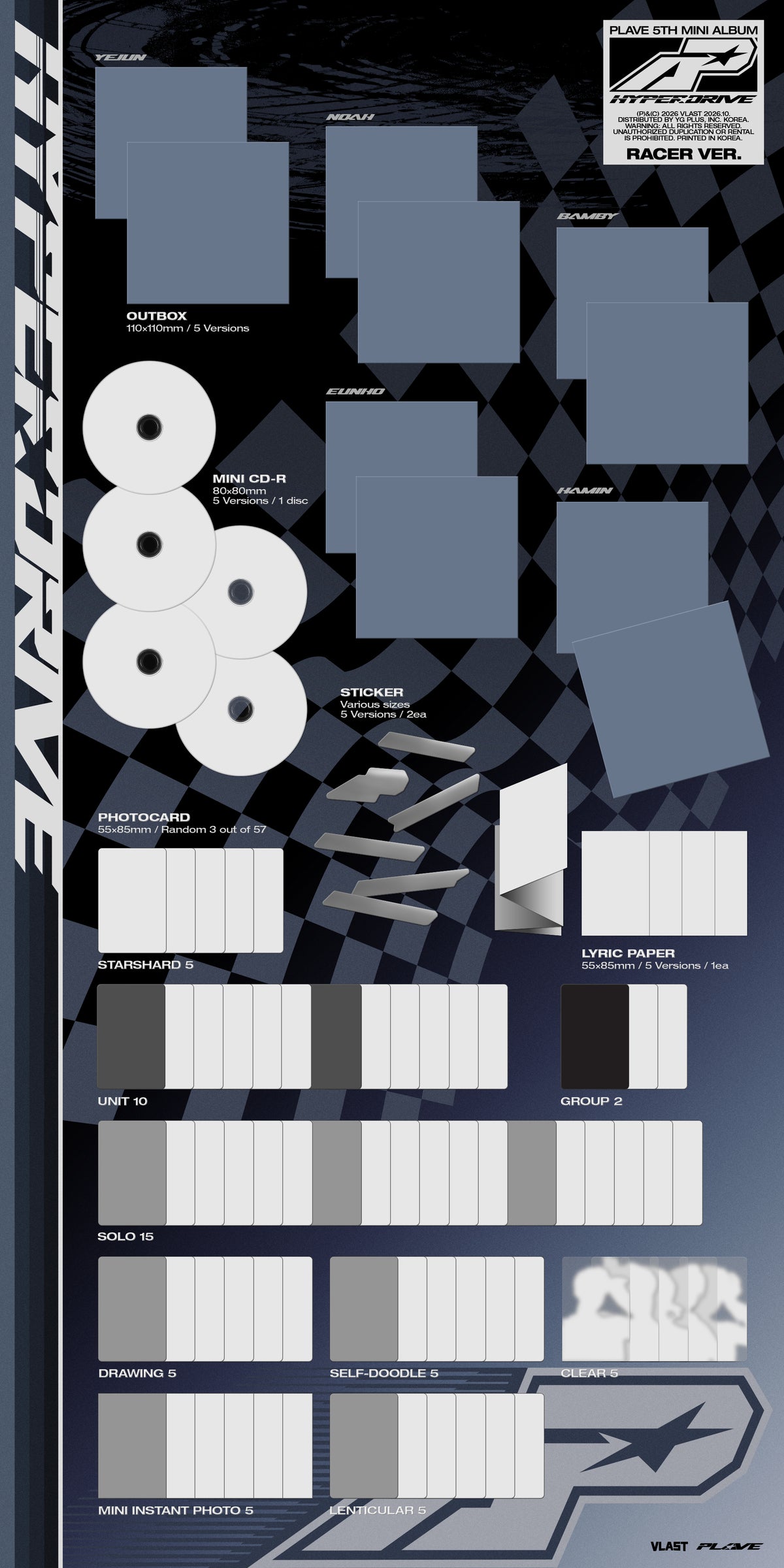 (PRE-ORDER) PLAVE - 5TH MINI ALBUM [HYPERDRIVE] (RACER VER.) (5 VERSIONS) RANDOM