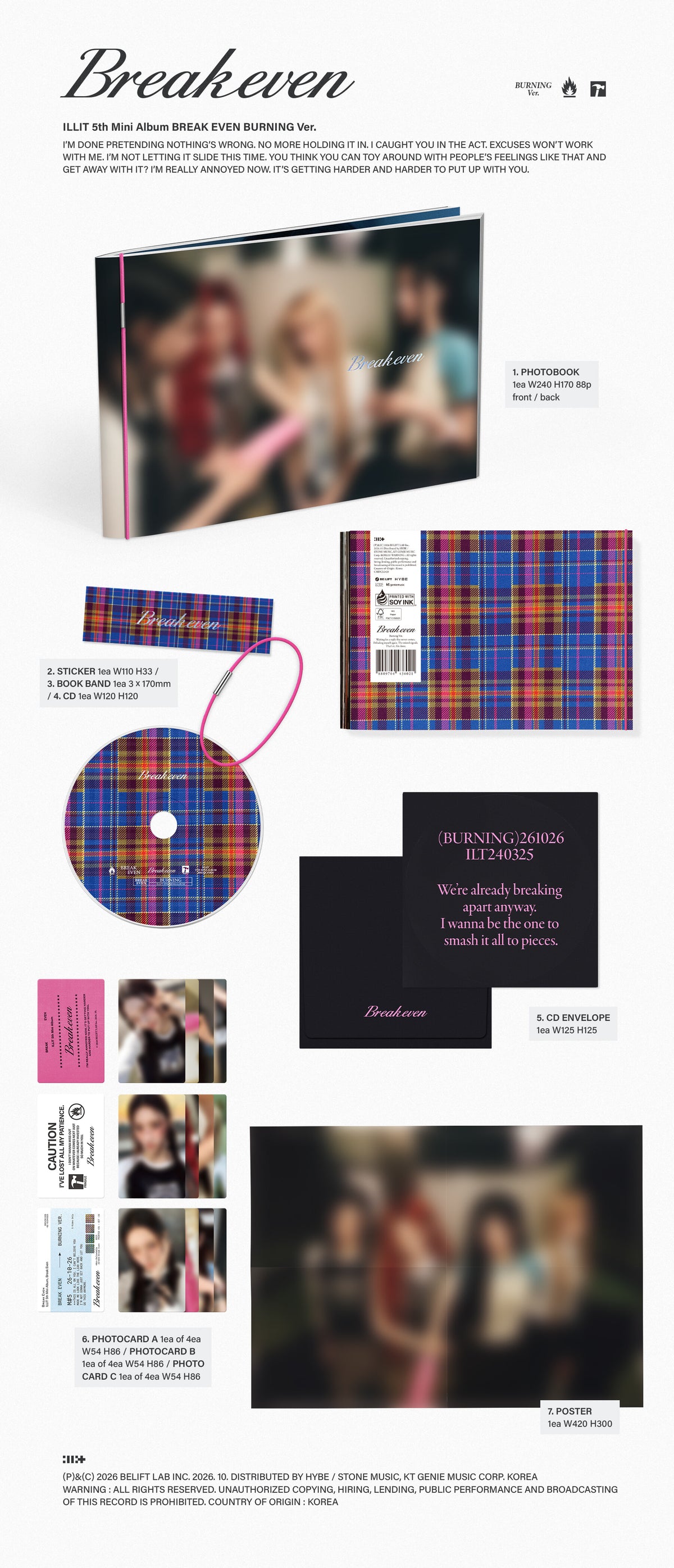 (PRE-ORDER) ILLIT - 5TH MINI ALBUM [BREAK EVEN] (3 VERSIONS) RANDOM