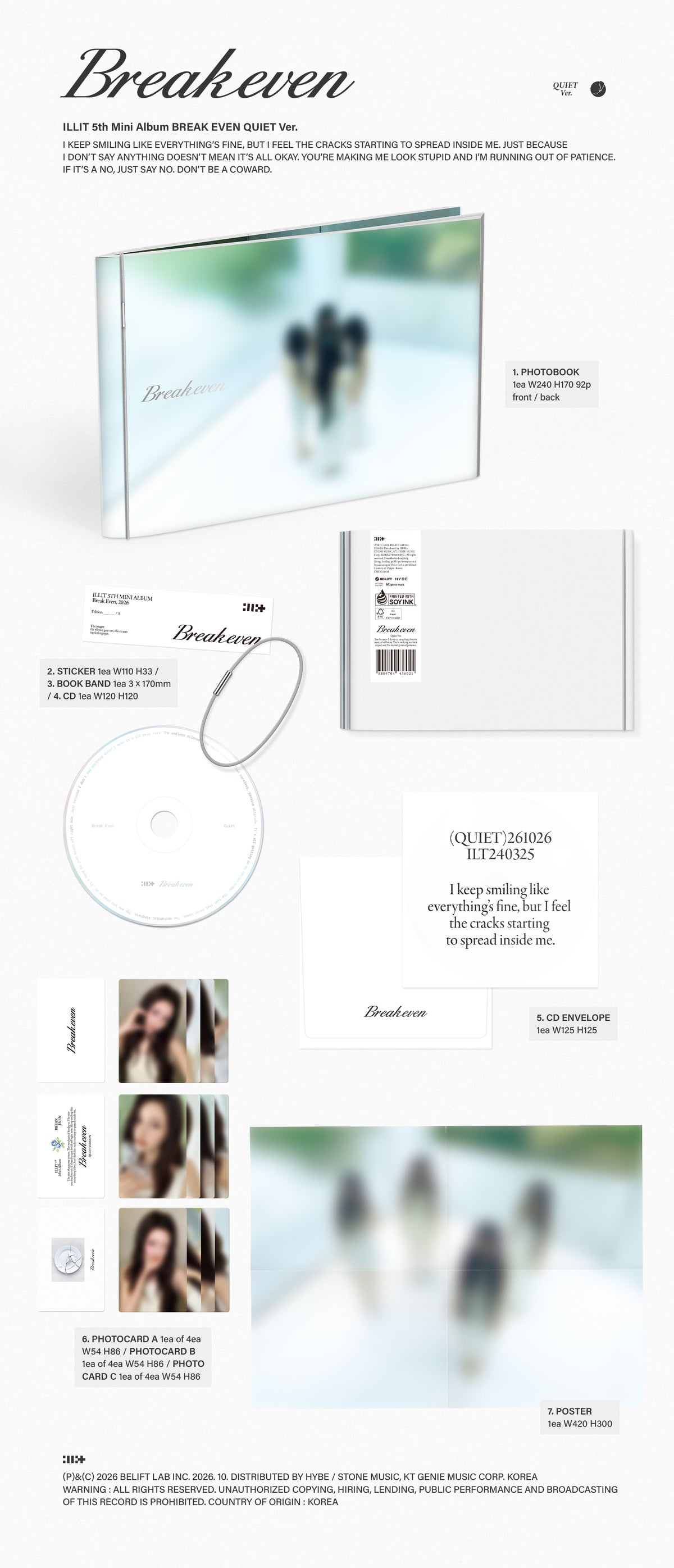(PRE-ORDER) ILLIT - 5TH MINI ALBUM [BREAK EVEN] (3 VERSIONS) RANDOM