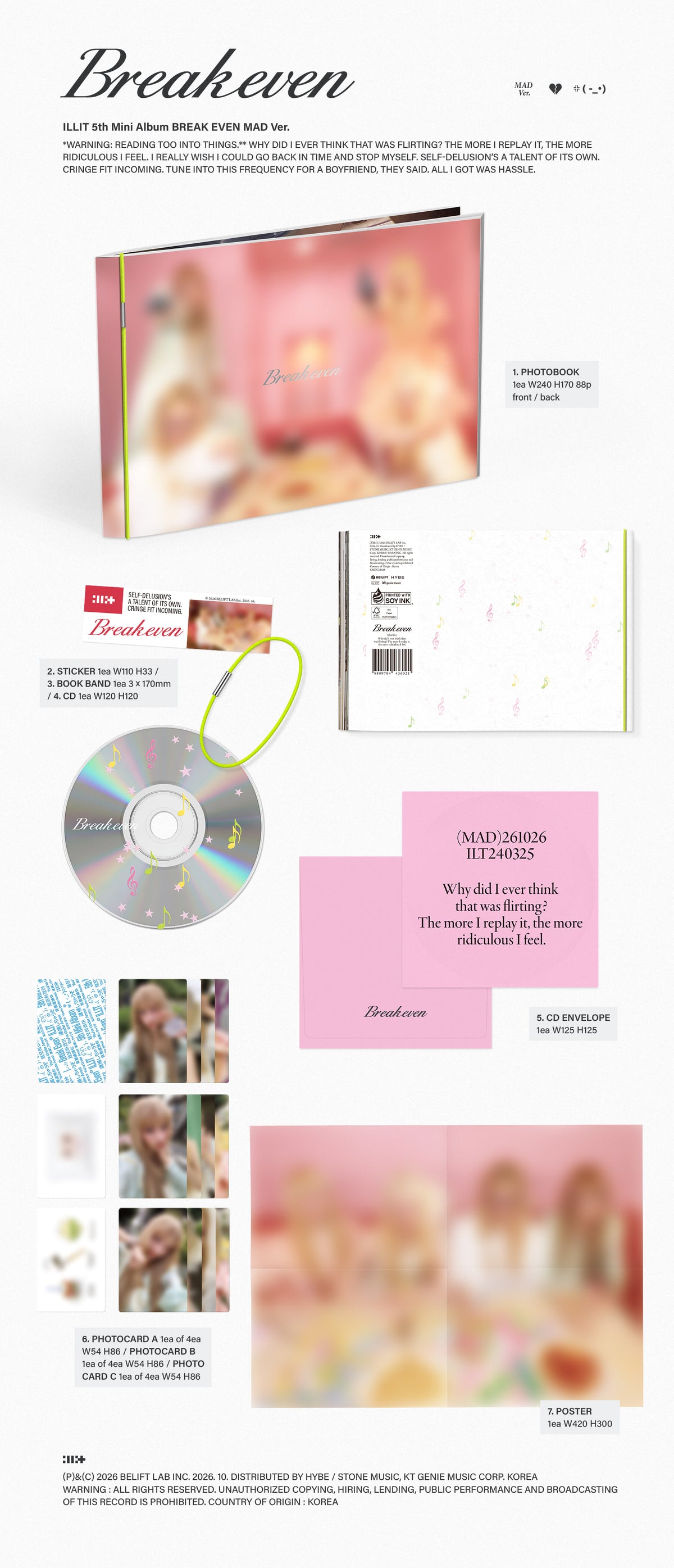 (PRE-ORDER) ILLIT - 5TH MINI ALBUM [BREAK EVEN] (3 VERSIONS) RANDOM