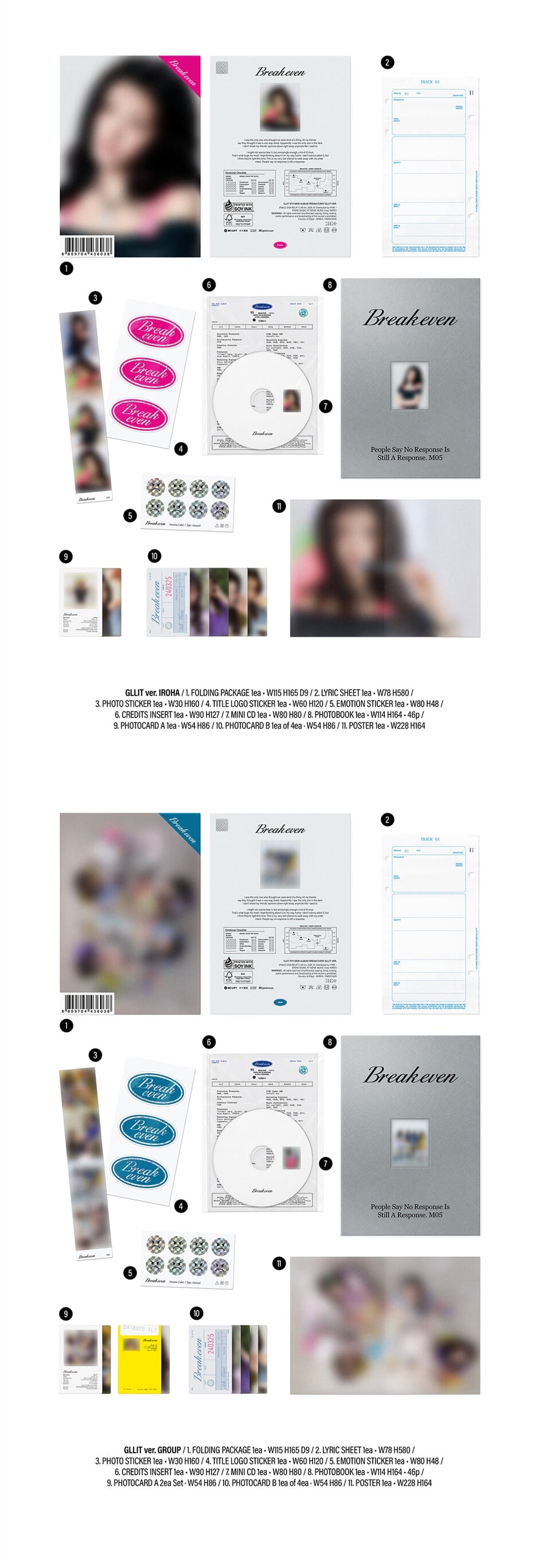 (PRE-ORDER) ILLIT - 5TH MINI ALBUM [BREAK EVEN] (GLLIT VER.) (5 VERSIONS) RANDOM