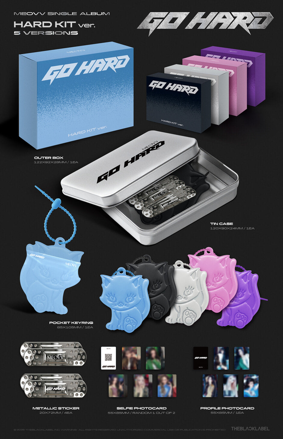 (PRE-ORDER) MEOVV - SINGLE ALBUM [GO HARD] HARD KIT VER. (5 VERSIONS) RANDOM