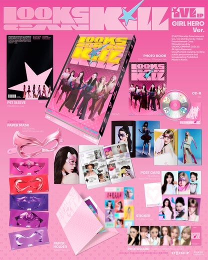 (PRE-ORDER) IVE - EP [LOOKS CAN KILL] GIRL HERO VER. - LightUpK