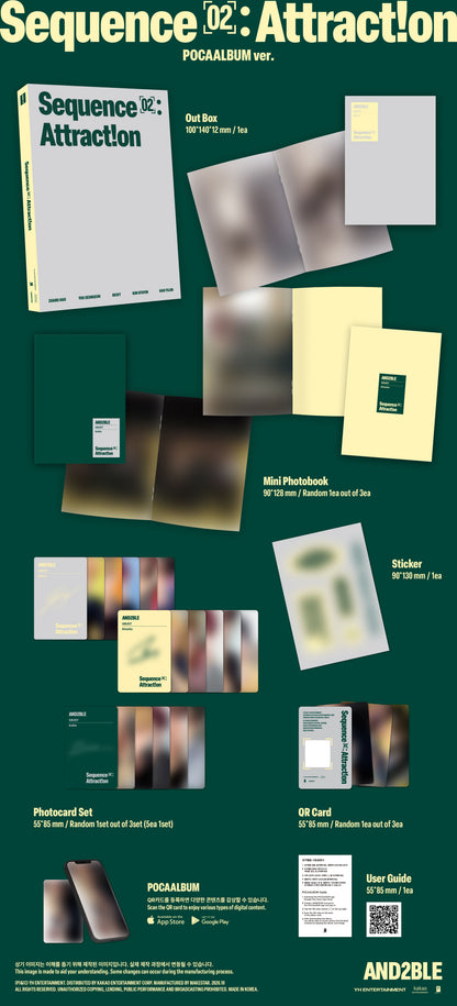 (PRE-ORDER) AND2BLE - 2ST MINI ALBUM [SEQUENCE 02: ATTRACTION] (POCAALBUM VER.) - LightUpK