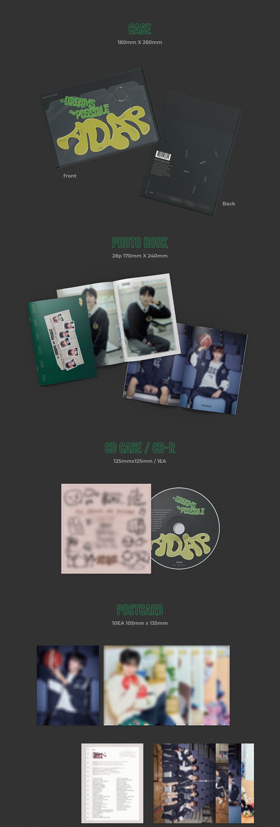 (PRE-ORDER) ADAP - 1ST MINI ALBUM [ALL DREAMS ARE POSSIBLE]
