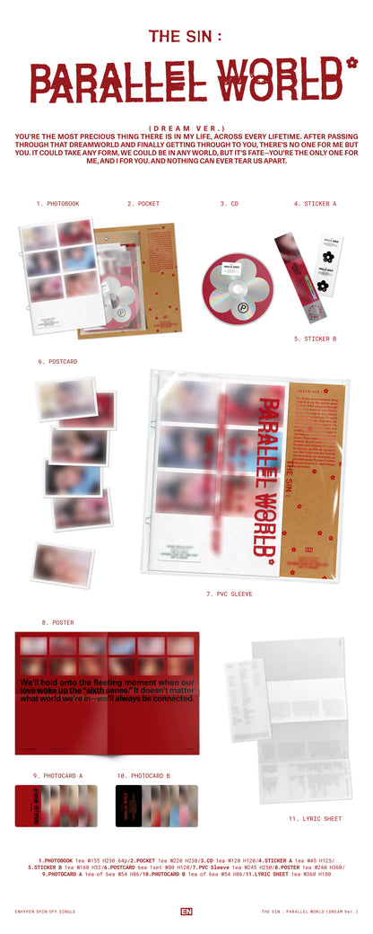(PRE-ORDER) ENHYPEN - [THE SIN: PARALLEL WORLD] (3 VERSIONS) RANDOM - LightUpK