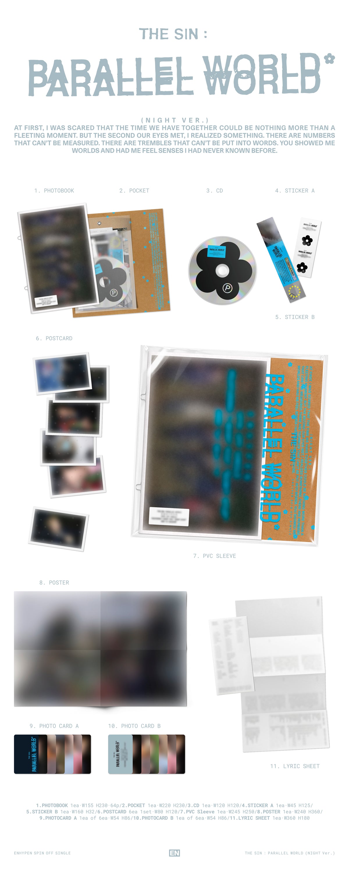 (PRE-ORDER) ENHYPEN - [THE SIN: PARALLEL WORLD] (3 VERSIONS) RANDOM - LightUpK