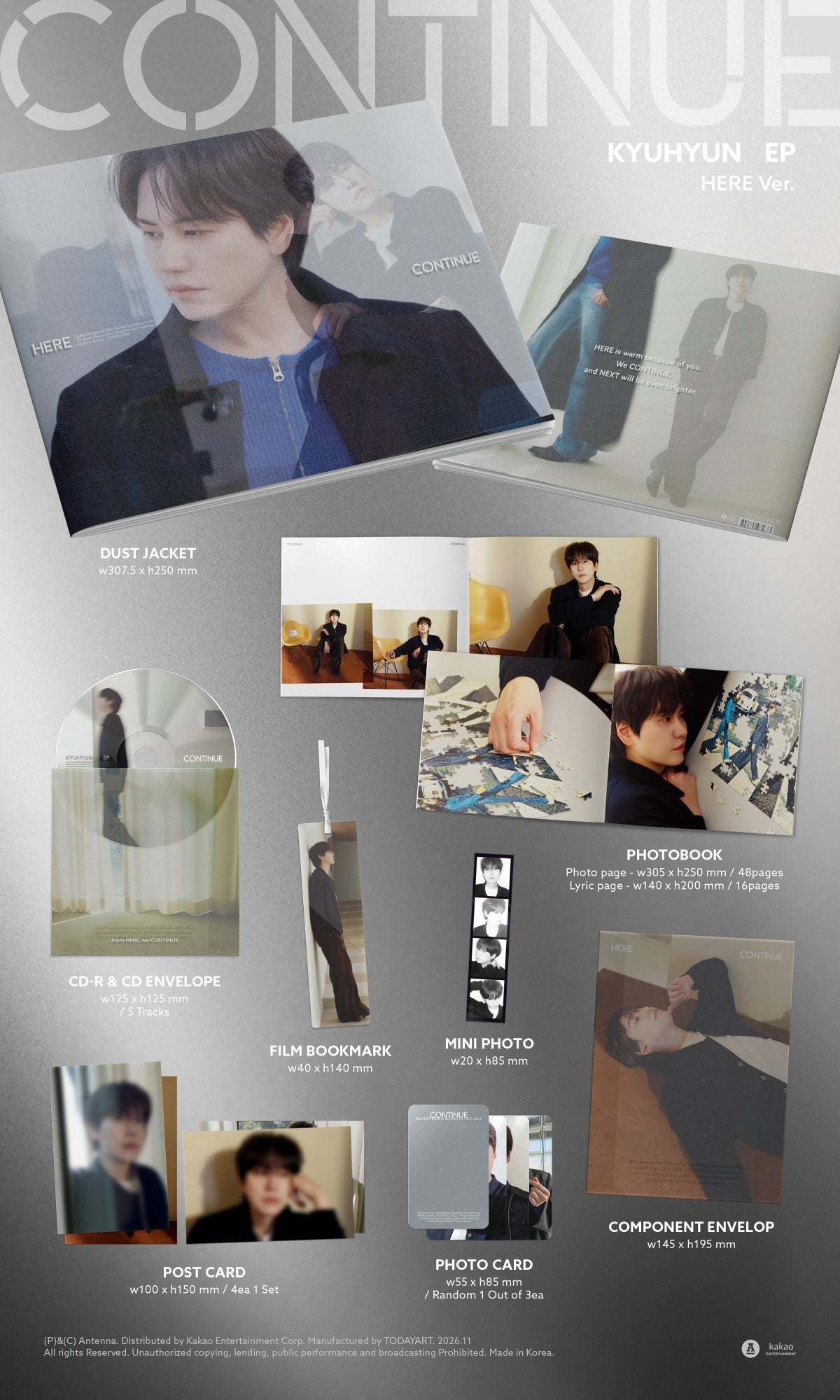 (PRE-ORDER) KYUHYUN - EP [CONTINUE] (HERE VER.) - LightUpK