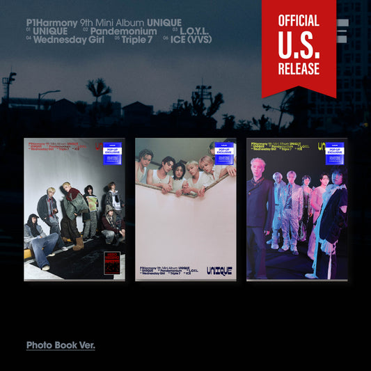 (PRE-ORDER) [HELLO82] [POP-UP EXCLUSIVE] P1HARMONY - UNIQUE (3 VERSIONS) - LightUpK