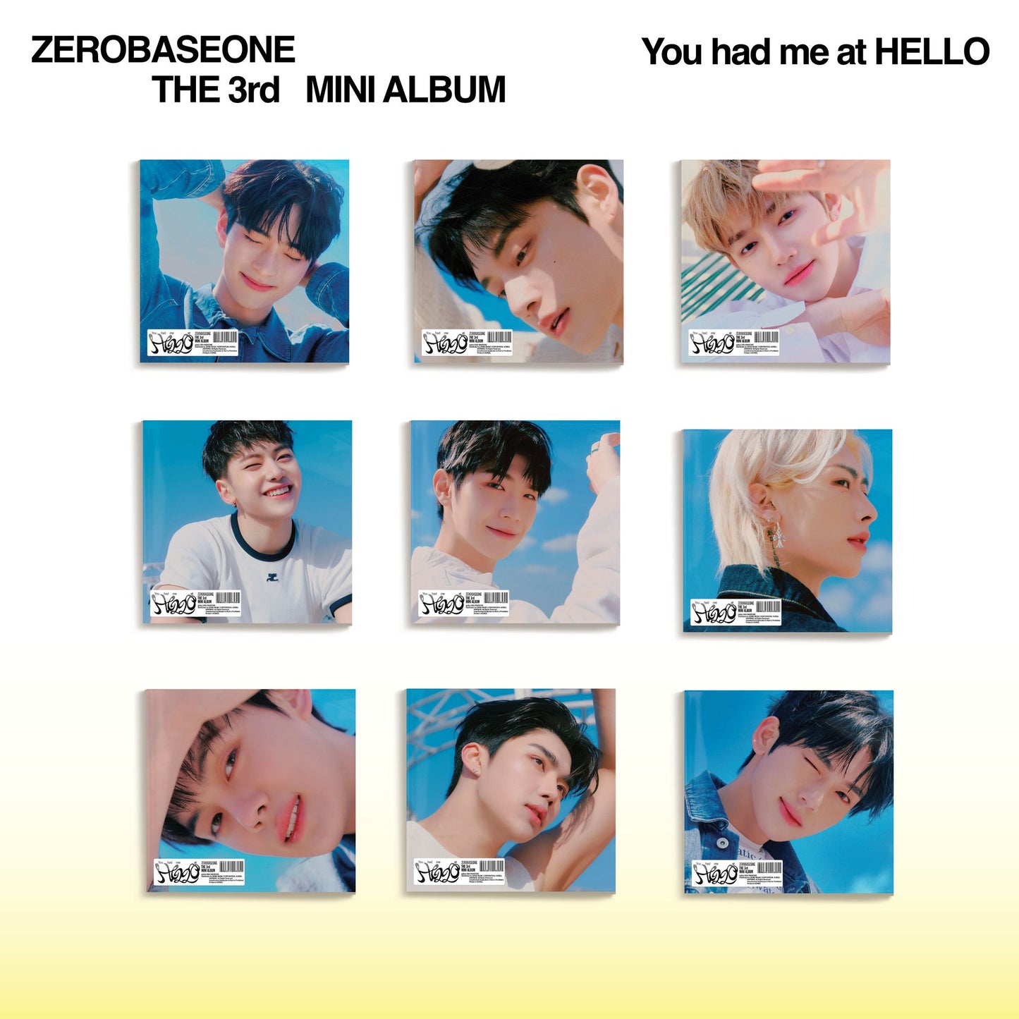 ZEROBASEONE - 3ÈME MINI ALBUM [VOUS M'AVEZ CHEZ BONJOUR] [DIGIPACK VER.] (9 VERSIONS)