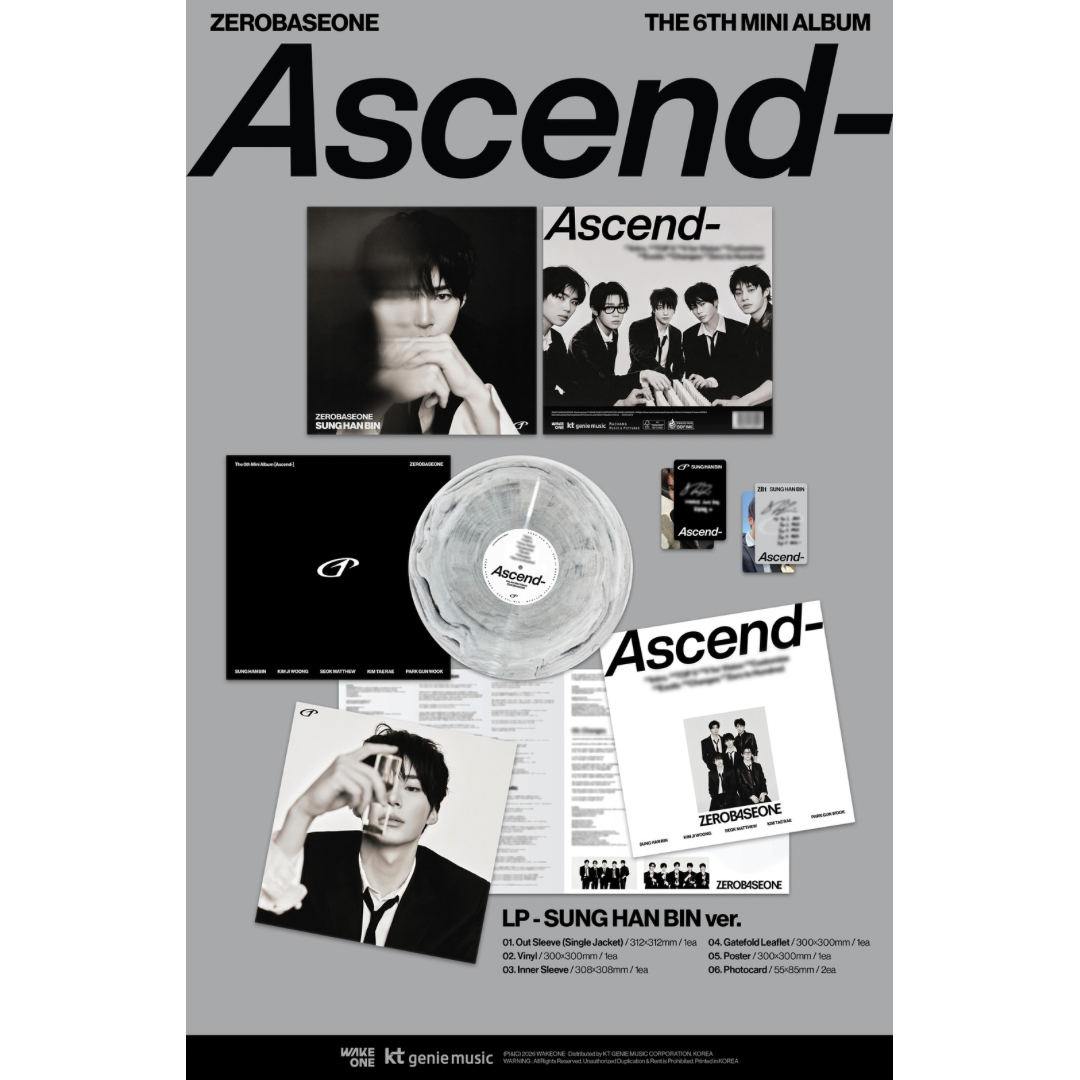 (PRE-ORDER) ZEROBASEONE - THE 6TH MINI ALBUM [ASCEND-] LP VER. (5 VERSIONS) RANDOM - LightUpK