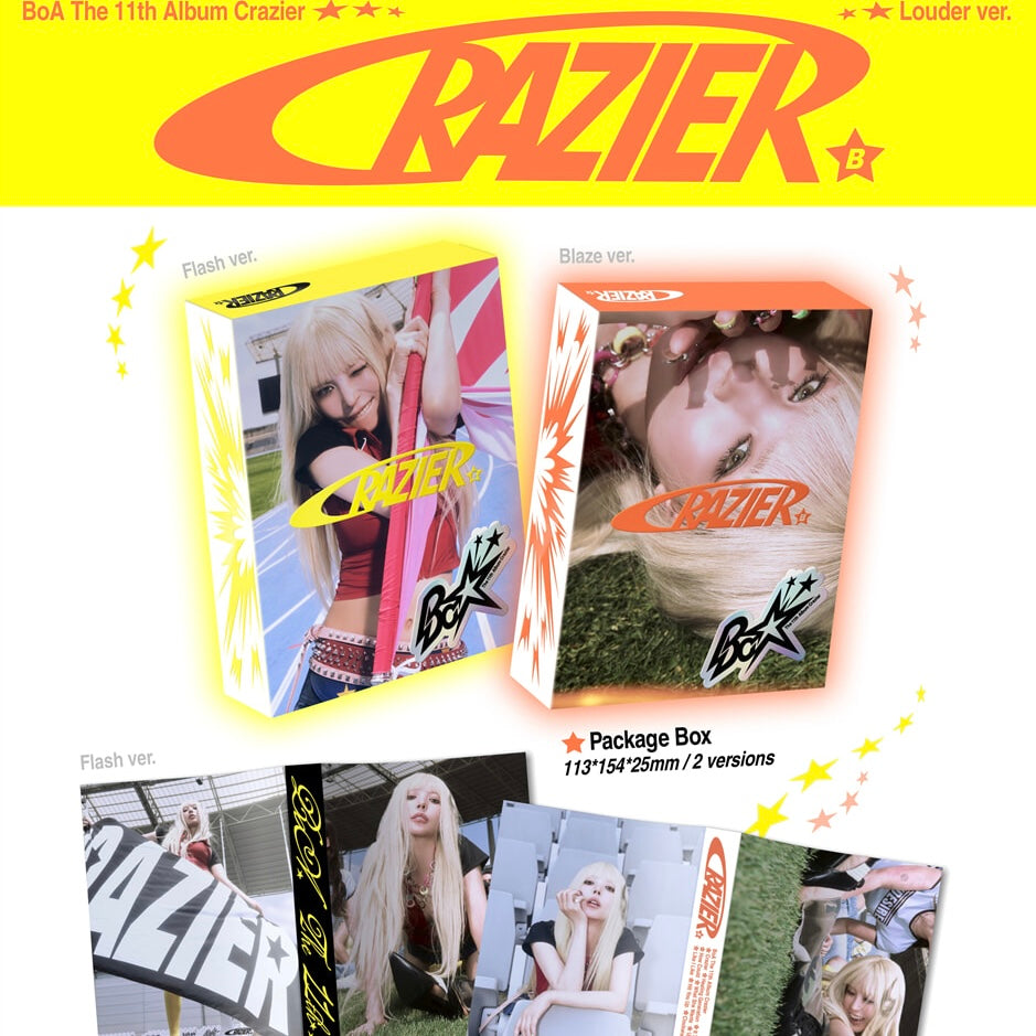 BOA - 11TH ALBUM [CRAZIER] (LOUDER VER.) (2 VERSIONS) - LightUpK