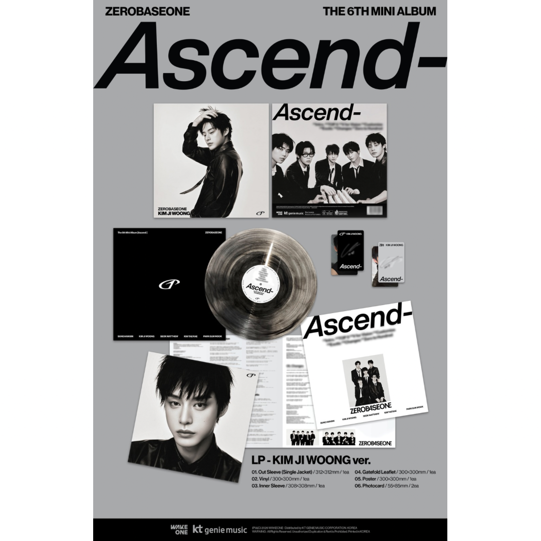 (PRE-ORDER) ZEROBASEONE - THE 6TH MINI ALBUM [ASCEND-] LP VER. (5 VERSIONS) RANDOM - LightUpK