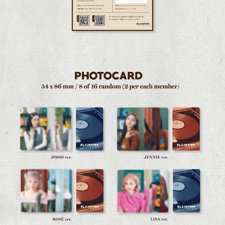 BLACKPINK - THE GAME PHOTOCARD COLLECTION BACK TO RETRO