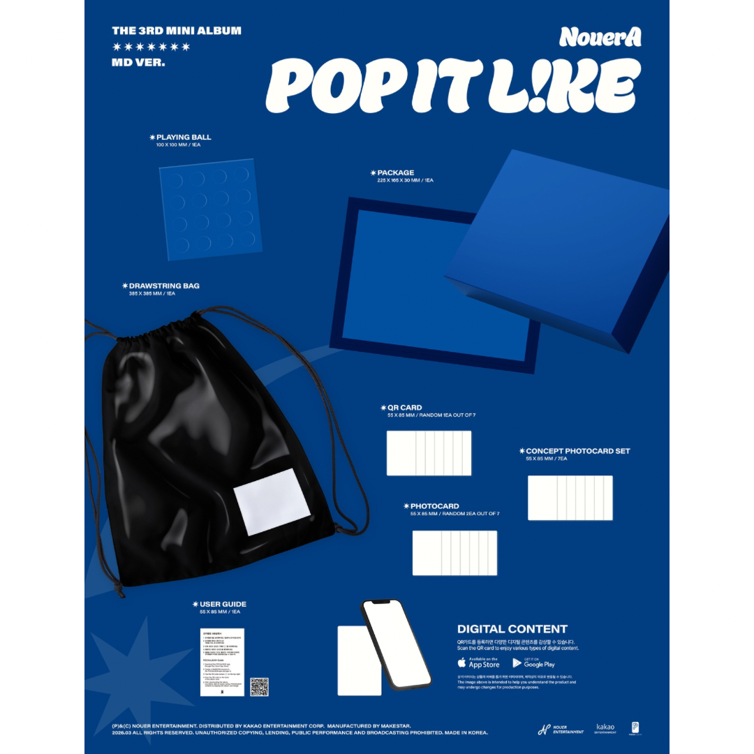 (PRE-ORDER) NOUERA - 3RD MINI ALBUM [POP IT LIKE] MD - LightUpK