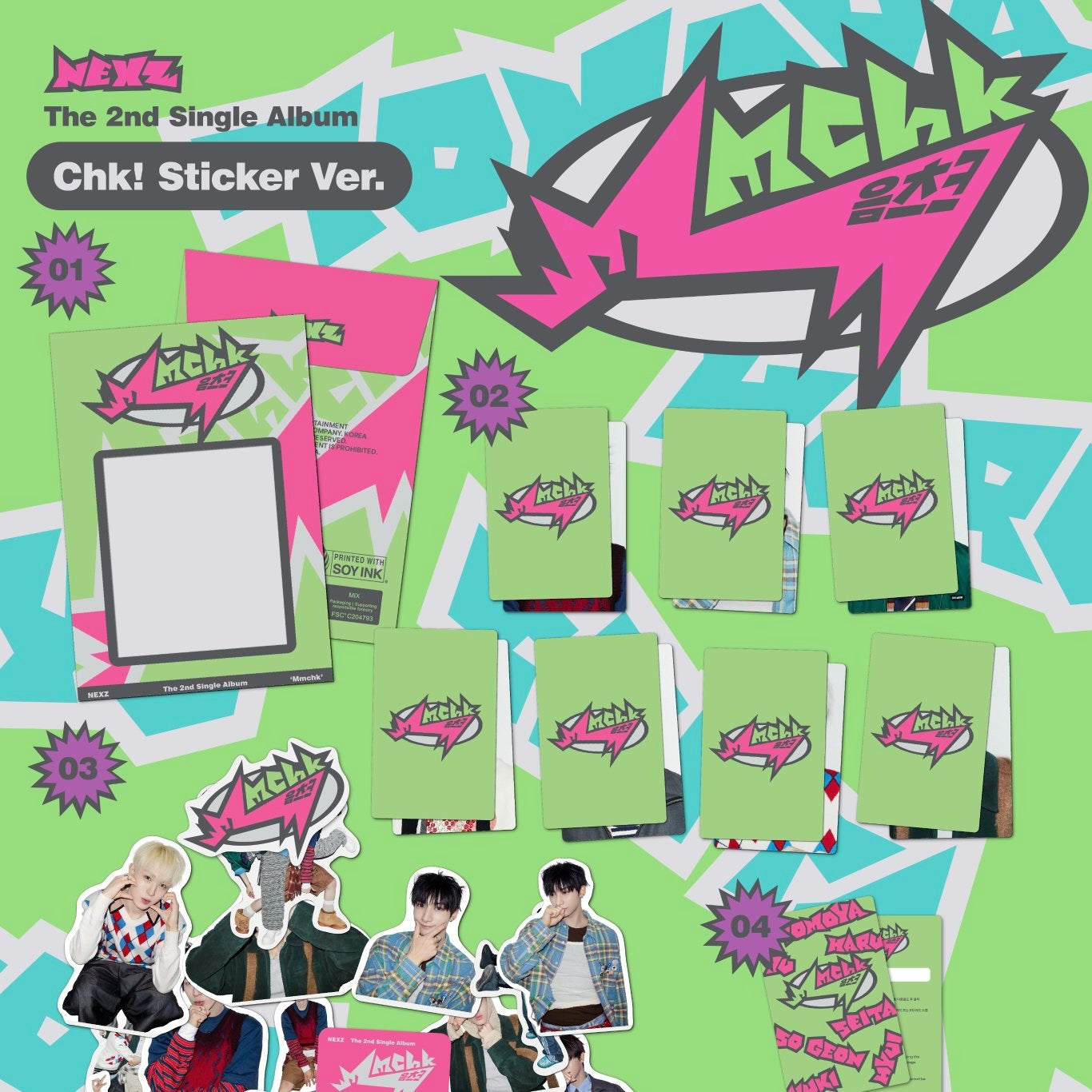 (PRE-ORDER) NEXZ - 2ND SINGLE ALBUM [MMCHK] (STICKER VER.) (2 VERSIONS) RANDOM - LightUpK