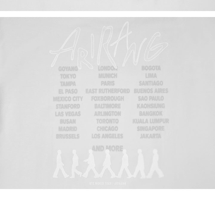 (PRE-ORDER) BTS - S/S TOUR T-SHIRT (GRAY) (4 SIZES) - LightUpK