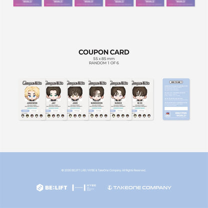 (PRE-ORDER) ENHYPEN - WORLD COUPON CARD COLLECTION (CAMPUS LIFE BASIC VER.) - LightUpK
