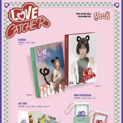 (PRE-ORDER) CHOI YE NA - 5TH MINI ALBUM [LOVE CATCHER] (POCAALBUM VER.) (2 VERSIONS) RANDOM - LightUpK