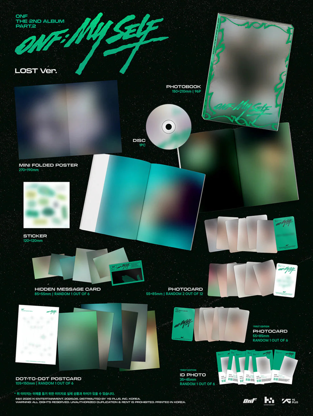 (PRE-ORDER) ONF - 2ND ALBUM PART.2 [ONF:MY SELF] (PHOTOBOOK VER.) (3 VERSIONS) RANDOM - LightUpK