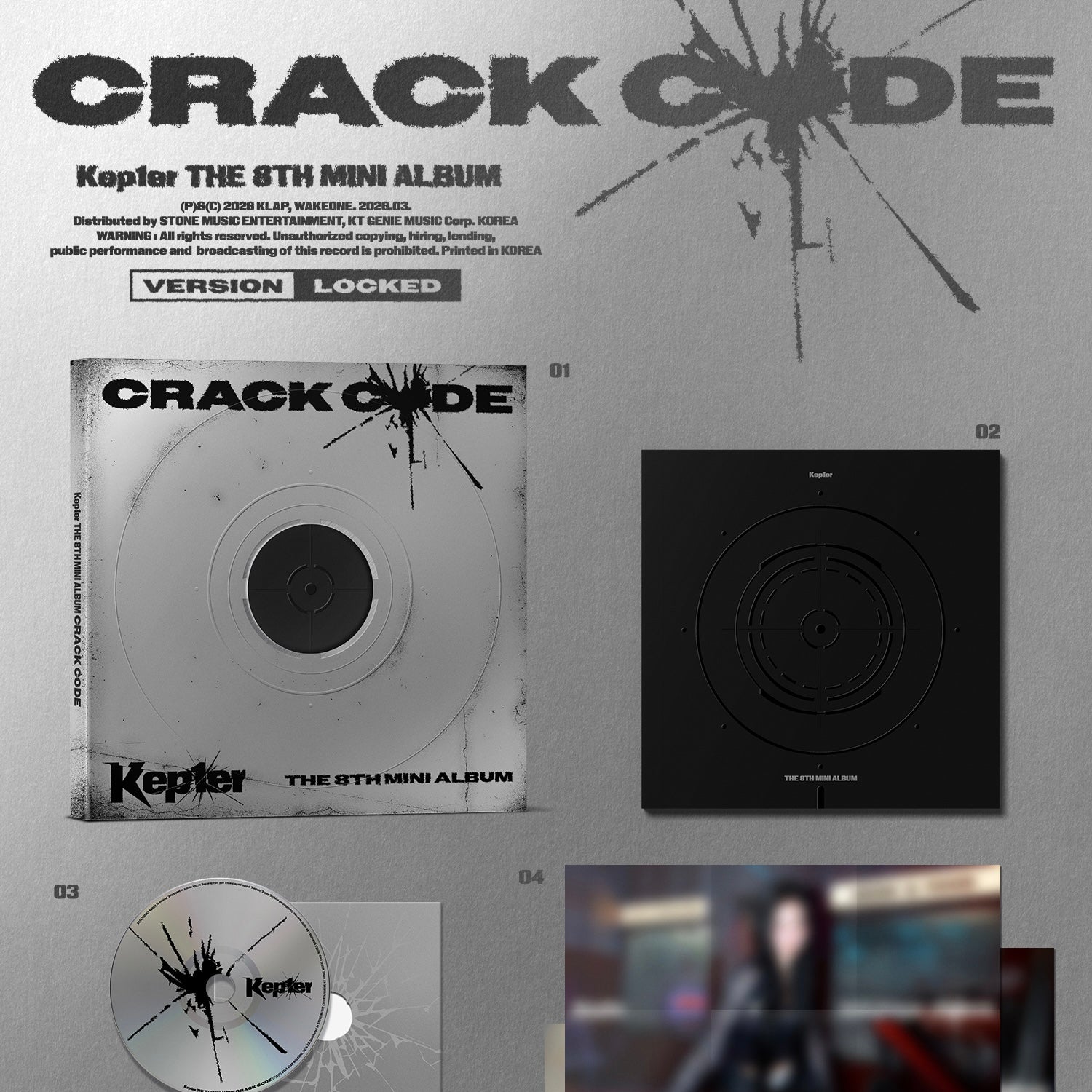 (PRE-ORDER) [MAKESTAR] KEP1ER - THE 8TH MINI ALBUM [CRACK CODE] (2 VERSIONS) - LightUpK