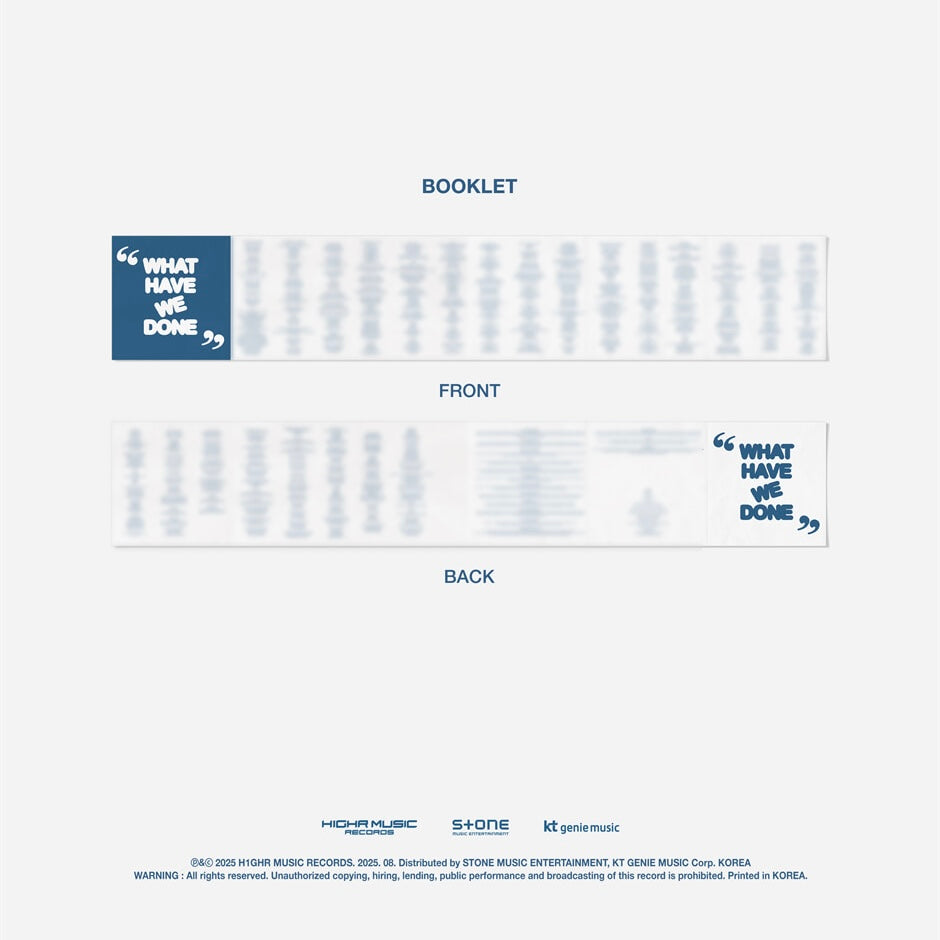 (PRE-ORDER) PH-1 - WHAT HAVE WE DONE - LightUpK