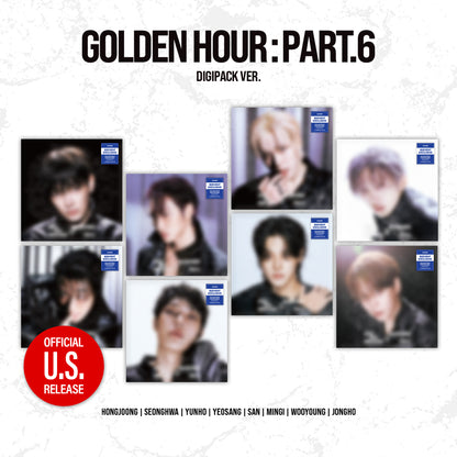 (PRE-ORDER) [hello82] [82EVENT EXCLUSIVE] ATEEZ - GOLDEN HOUR : PART.6 (DIGIPACK VER.) (8 VERSIONS) RANDOM